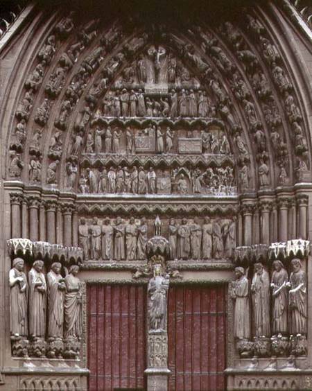 South Transcept Portal with a central trumeau figure of the Virgin and Child (c.1260) and tympanum a de Anonymous
