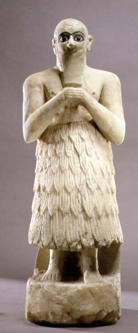 Statuette of the official or steward Ebih-Il worshipping the goddess Ishtar, from Mari,Middle Euphra de Anonymous