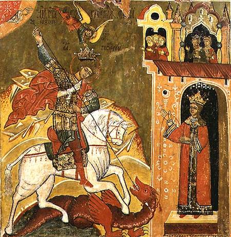 St.George and the DragonUkranian icon de Anonymous