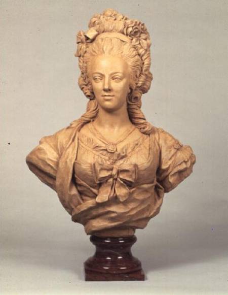 Terracotta bust of Marie Antoinette in the manner of Augustin Pajou de Anonymous