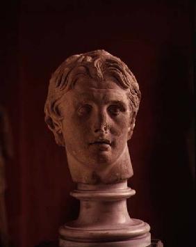 Head of Alexander the Great, found at Pergamum,marble