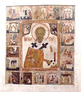 St.Nicholas with scenes from his lifeRussian (Tver)