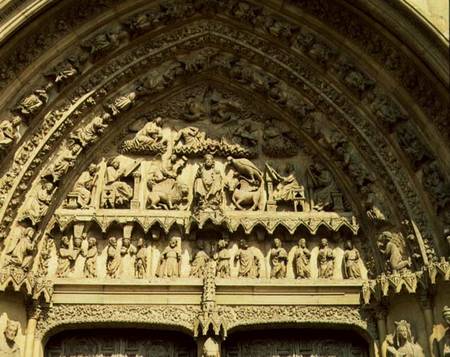 Tympanum of the south transept portal depicting the Apocalyptic Christ and the Evangelists de Anonymous