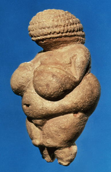 The Venus of Willendorf, side view of female figurine, Gravettian culture,Upper Palaeolithic Period de Anonymous