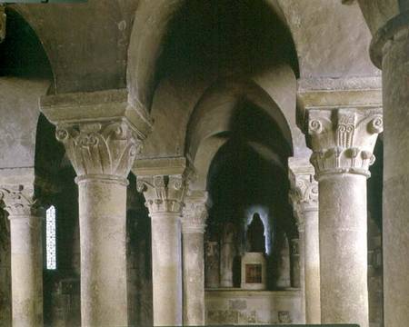 View of the columns in the cryptNorman de Anonymous