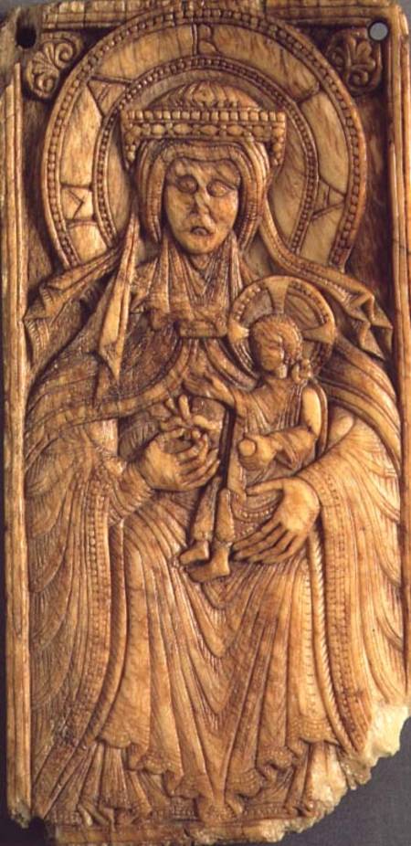 Virgin and Child, relief plaque,from Northern France de Anonymous