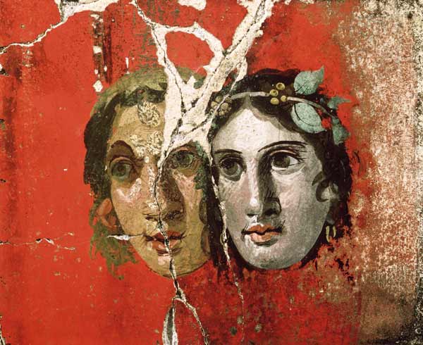 Wall painting of a couplePompeii de Anonymous