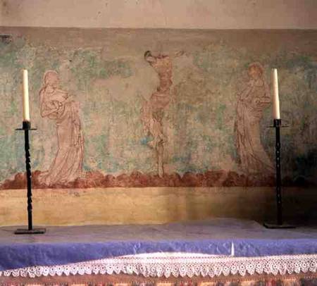 Wall painting depicting the Crucifixion de Anonymous