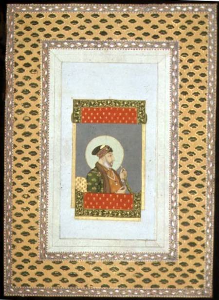 Window portrait of 'Aziz-ud-Din 'Alamgir IIEmperor of India 1754-60 Mughal de Anonymous