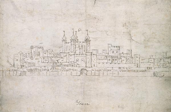 The Tower of London, from 'The Panorama of London' de Anthonis van den Wyngaerde