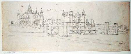 The Chapel and Gatehouse of Hampton Court, from 'The Panorama of London' de Anthonis van den Wyngaerde