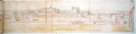 Hampton Court Palace from the North, from 'The Panorama of London' de Anthonis van den Wyngaerde