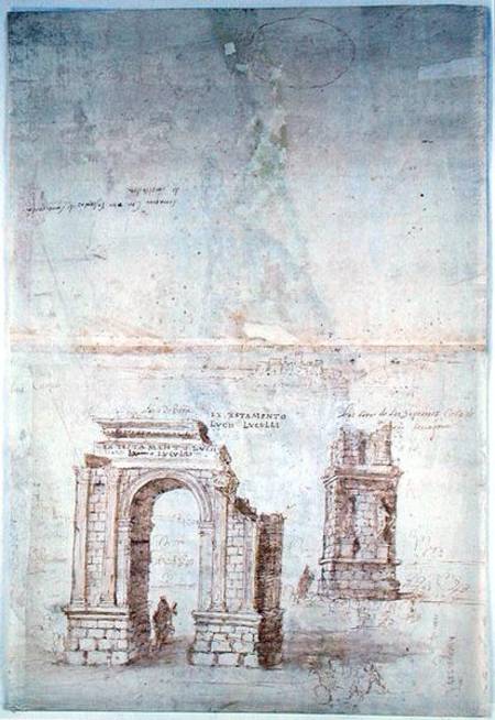 Sketches of Roman Ruins at Tarragona de Anthonis van den Wyngaerde