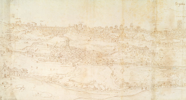 View of Segovia de Anthonis van den Wyngaerde