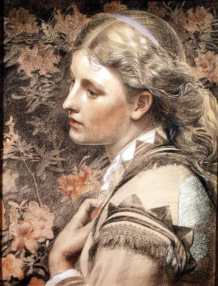 Portrait of Mary Sandys de Anthony Frederick Augustus Sandys