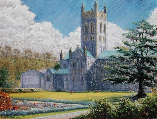 Early Spring, Buckfast Abbey, 2001 (pastel on paper)  de Anthony  Rule