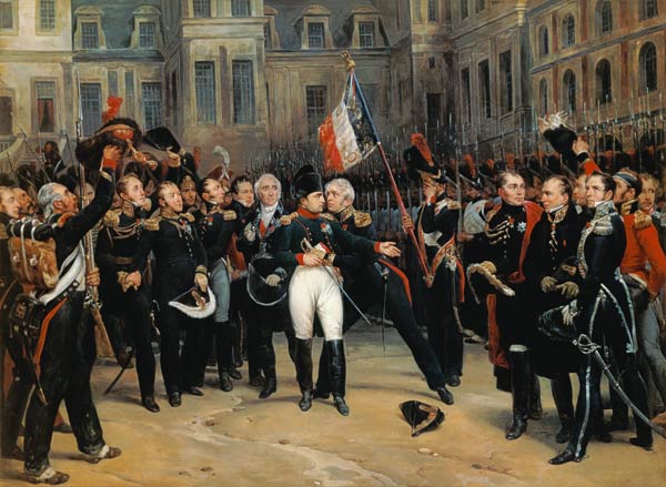 Napoleon I (1769-1821) Bidding Farewell to the Imperial Guard in the Cheval-Blanc Courtyard at the C de Antoine Alphonse Montfort