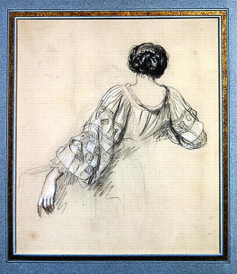 Back of a Young Woman (study for ''La Malaria'') de Antoine Auguste Ernest Herbert or Hebert
