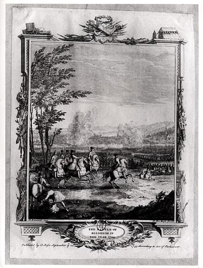 The Battle of Blenheim, 13th August 1704; engraved by Claude Dubosc de Antoine Benoist or Benoit du Cercle