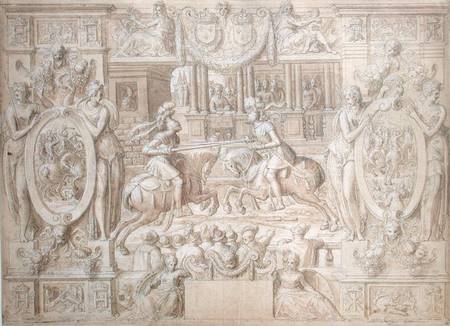 Tournament on the Occasion of the Marriage of Catherine de Medici (1519-89) and Henri II (1519-59) de Antoine Caron