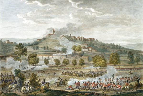 The Battle of Montebello and Casteggio, 20 Prairial, Year 8 (9 June 1800) engraved by Jean Duplessi- de Antoine Charles Horace Vernet