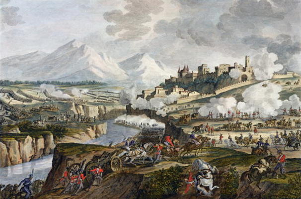 The Battle of Roveredo, 18 Fructidor, Year 4 (September 1796) engraved by Jean Duplessi-Bertaux (174 de Antoine Charles Horace Vernet