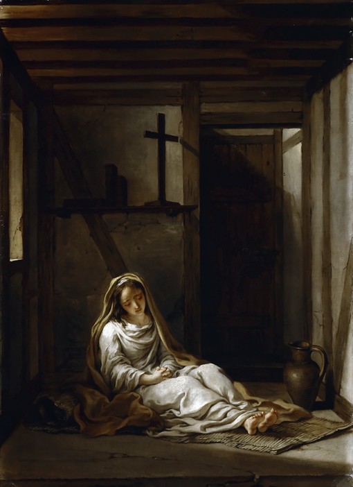 Saint Thaïs in her cell de Antoine Coypel