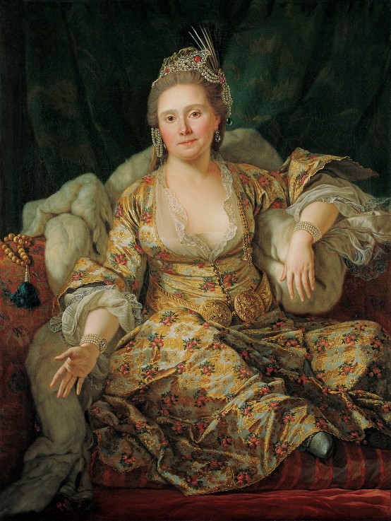 Portrait of Annette Duvivier, Comtesse de Vergennes, in Oriental Costume de Antoine de Favray
