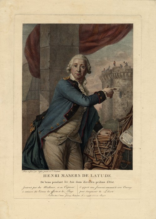 Portrait of Henri Masers de Latude (1725-1805) de Antoine Vestier