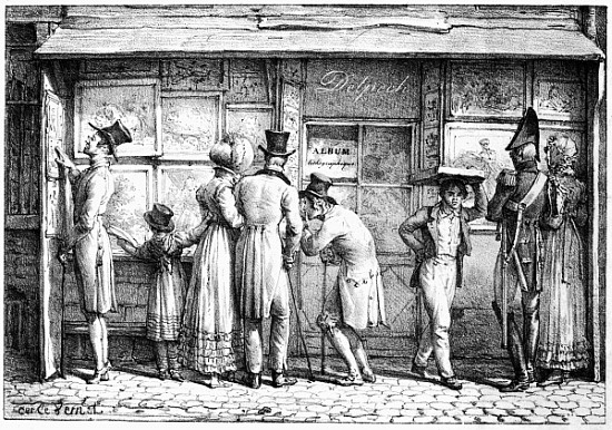 Delpech''s Lithographic Print Shop, c.1818 de Antoine Charles Horace (Carle) Vernet