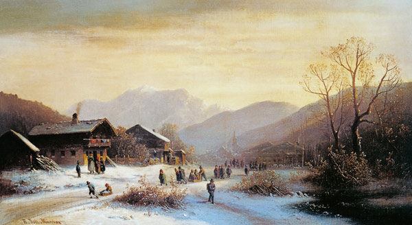 Winter landscape. de Anton Doll