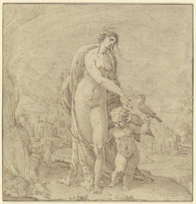 Venus and Cupid de Anton Eisenhoit