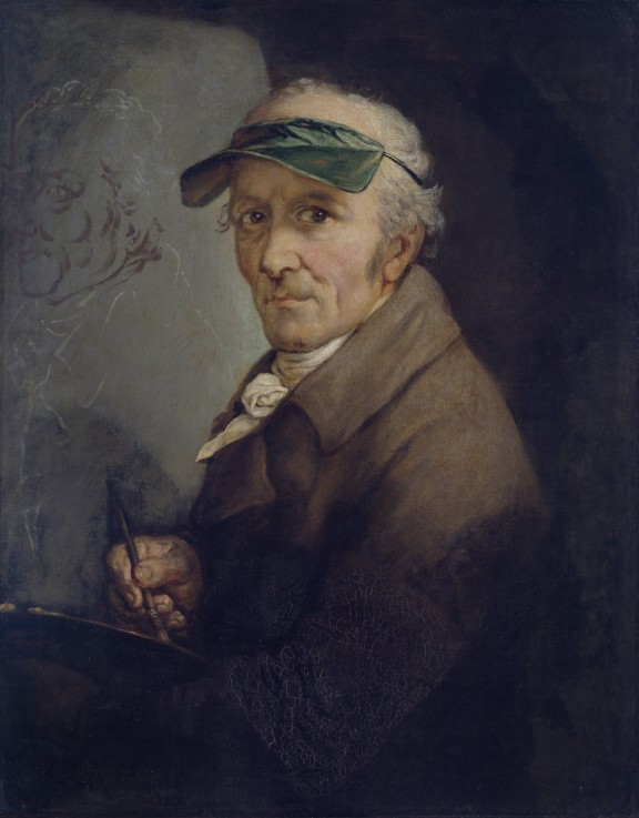 Self-Portrait with Eye-shade de Anton Graff