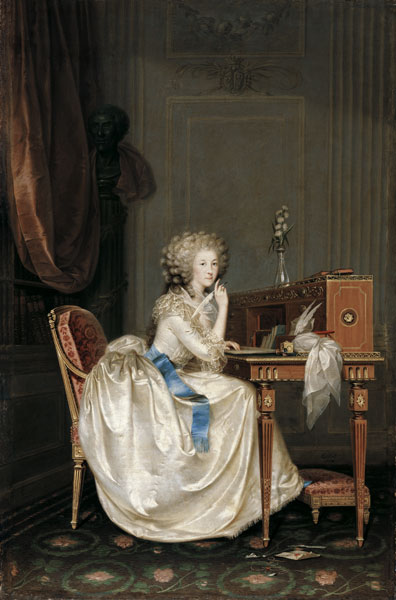 Portrait of Marie Louise of Savoy (1749-1792), Princess of Lamballe de Anton Hickel