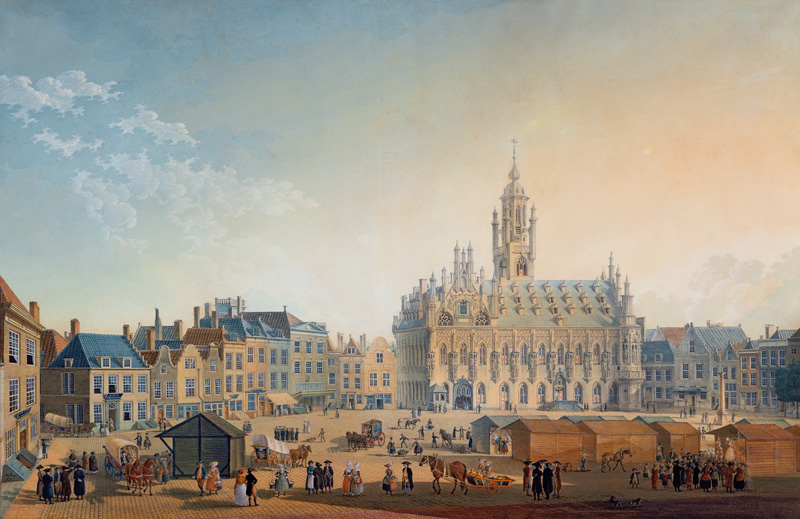 The Main Square, Middelburg de Anton Ignaz Melling