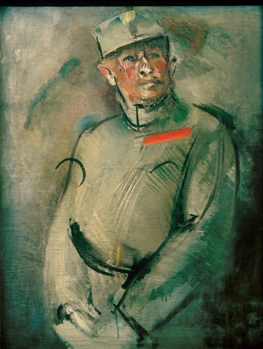 Portrait of an Austrian officer de Anton Kolig