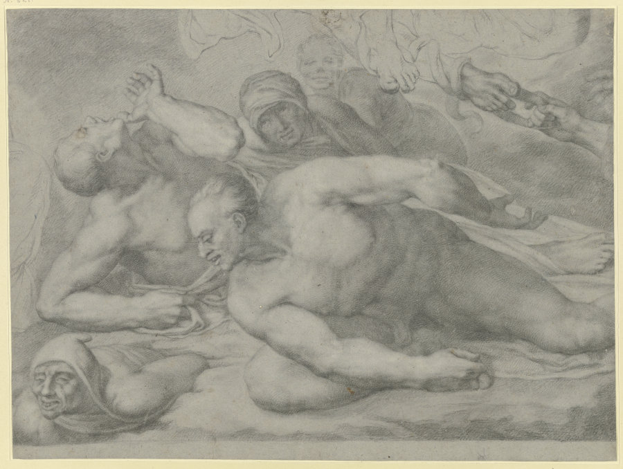 Gruppe von Auferstehenden aus Michelangelos Jüngstem Gericht (rechte Gruppe) de Anton Raphael Mengs