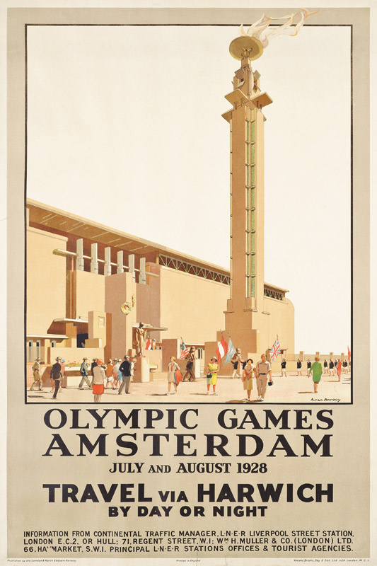A poster advertising the 1928 Olympic Games in Amsterdam, 1928 de Anton van Anrooy