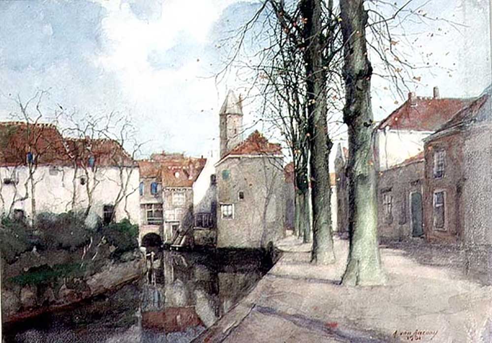 A Canal at Amersfoort de Anton van Anrooy