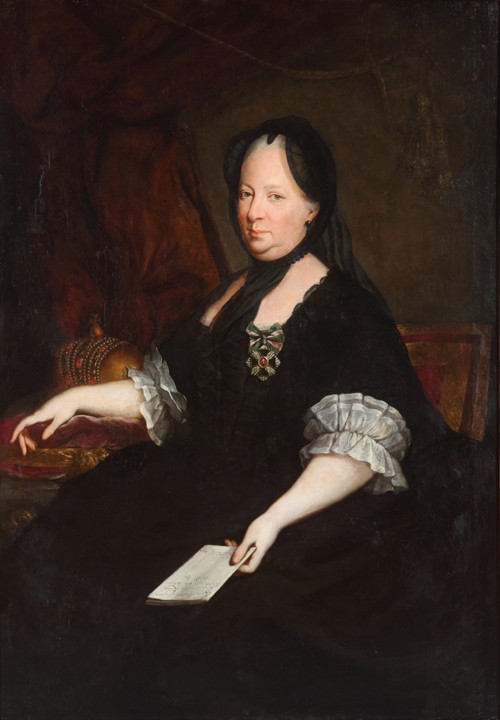 Portrait of Empress Maria Theresia of Austria (1717-1780) as a widow de Anton von Maron
