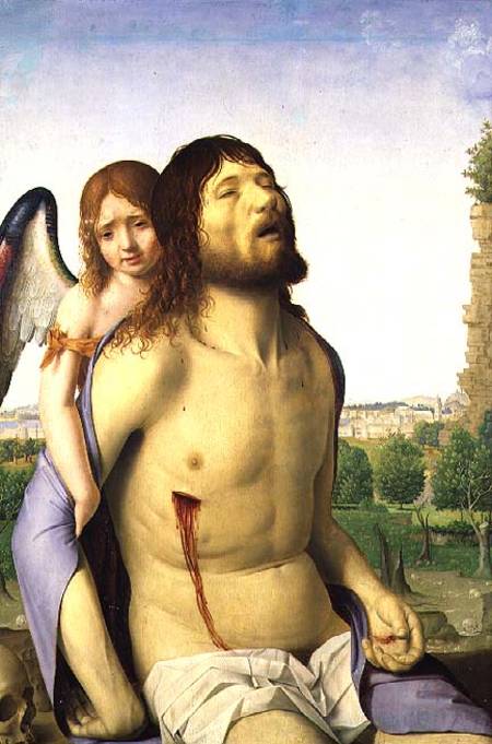 The Dead Christ Supported by an Angel de Antonello da Messina
