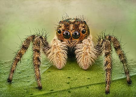 Portrait of a jumping spider