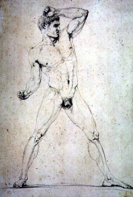 Male Nude, Creugas of Durazzo, from Pausanias's description of the Nemean Games in his "Itinary" of de Antonio Canova