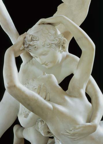Psyche Revived by the Kiss of Love  (detail of 123192) de Antonio Canova