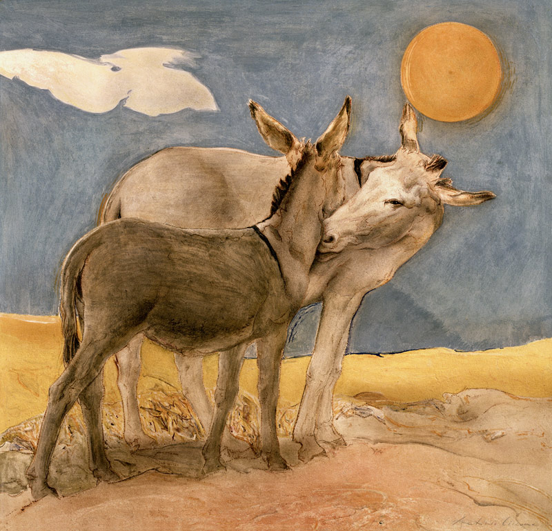 Donkeys, 1989 (fresco)  de Antonio  Ciccone