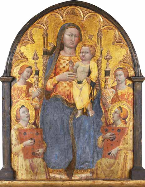 Thronende Madonna mit musizierenden Engeln de Antonio di Francesco