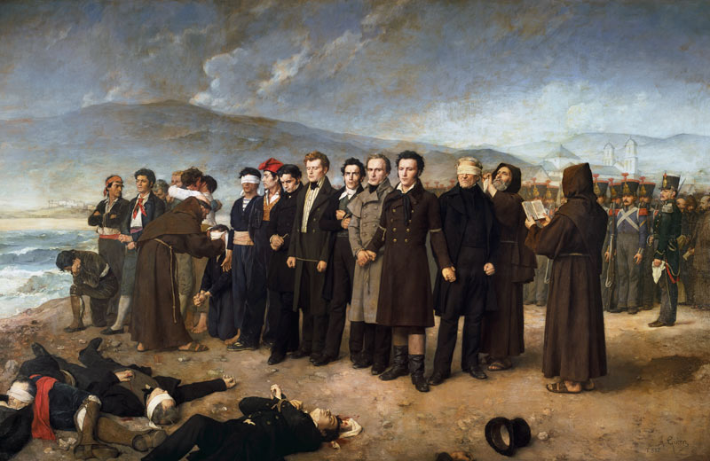 Execution of Jose Maria de Torrijos y Uriarte (1791-1831) and his Companions in 1831 de Antonio Gisbert