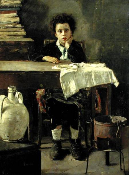 The Little Schoolboy, or The Poor Schoolboy de Antonio Mancini