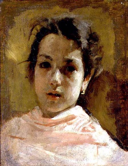 Portrait of a Young Girl de Antonio Mancini
