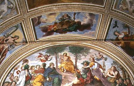 Apollo and the Muses on Parnassus, lunette de Antonio Maria Viani